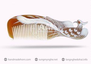 Buffalo horn hair comb